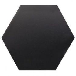 Decus Hexagono Liso Negro Mate 17x15