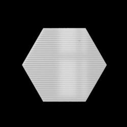 Płytka Heksagonalna, Ścienna WOW Mini Hexa Canale Ice White Gloss 15x17,3