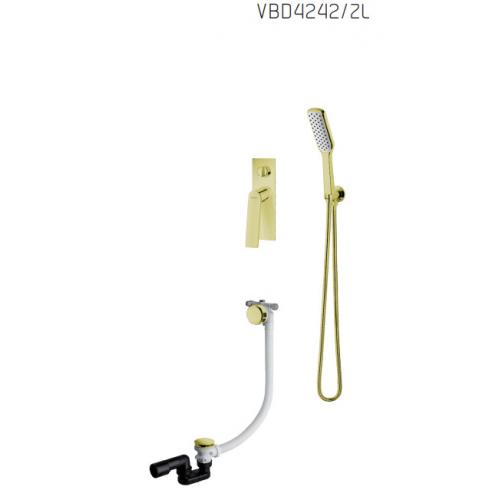 Vedo VBD4242/ZL Kompletny system wannowy podtynkowy II - Złoty