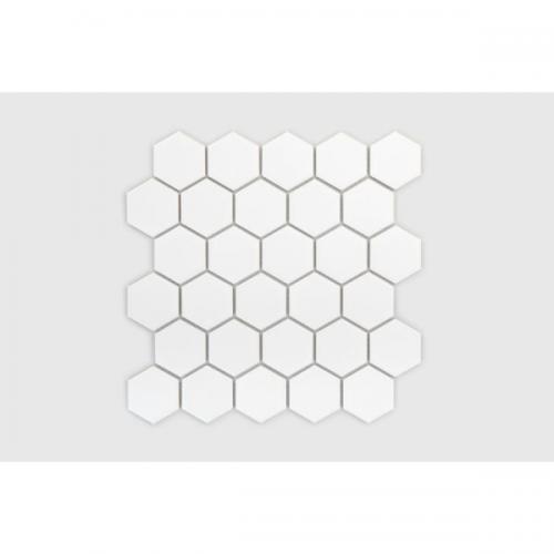 Raw Decor - Płytka Heksagon Duży Biały Matowy 28,2 x27,1