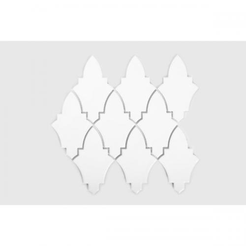 Raw Decor - Płytka Arabeska Shield White Połysk 22,4 x 27,1