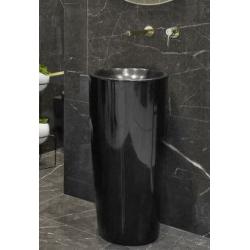 Marmorin Umywalka stojąco-przyścienna Noemi S czarna 40x40x84,5 cm