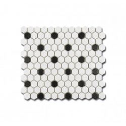 El Casa Mozaika Hexagon Black&White Mat 26x30 - 036049